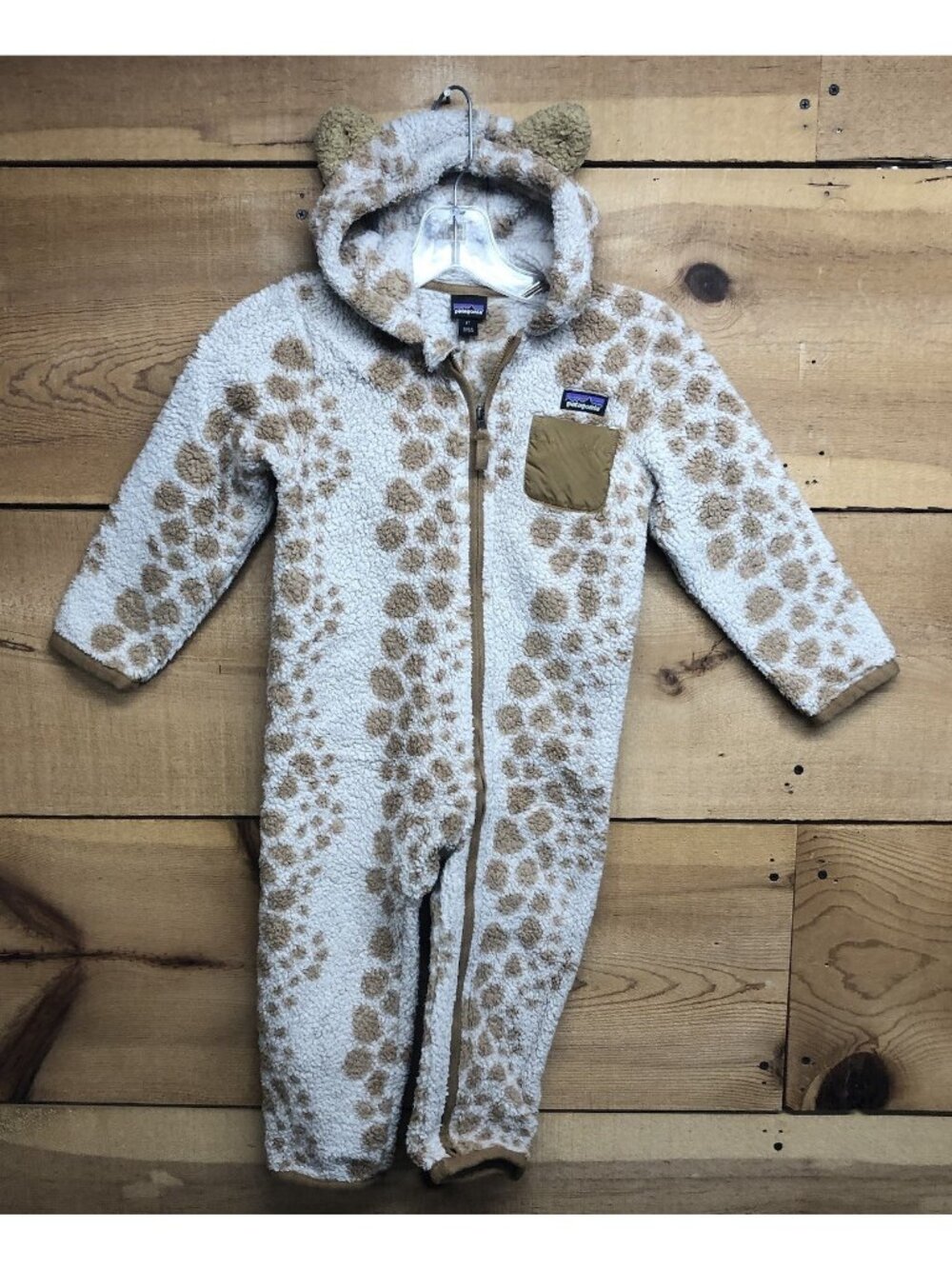 Patagonia Baby Furry Friends Bunting One Piece Fleece Size 4T Animal Prin